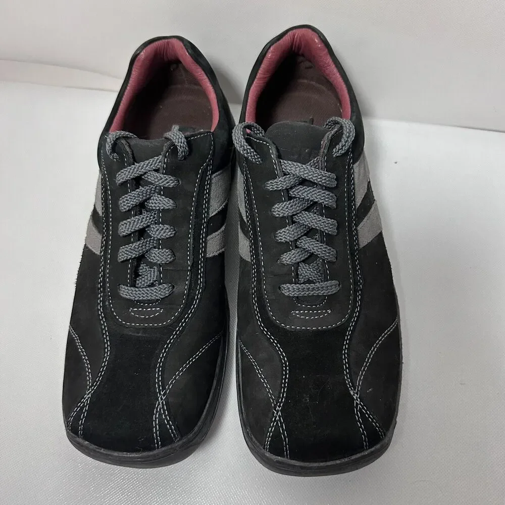 Skechers Oxfords Mens 12 Black Gray Suede Sneaker Casual Comfort Shoes 60435